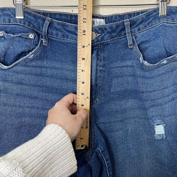 Knox Rose Jeans Women's 14 Cropped Ankle Embroidered Embellished Straight Leg - Picture 6 of 9